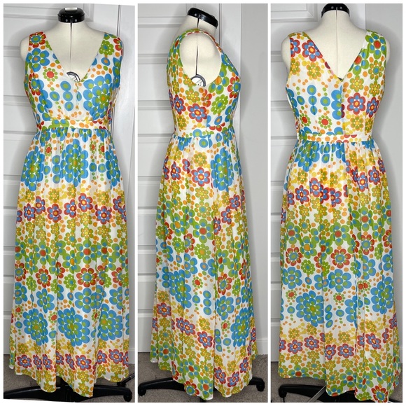 Modcloth Muster the Length Maxi Dress in Retro Floral Dots - Picture 7 of 12